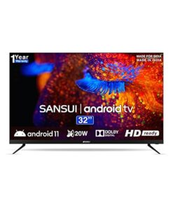 SANSUI 80 cm (32 inches) HD Ready Smart A+ LED Google TV JSWY32GSHD (Black)
