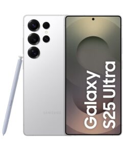 Samsung Galaxy S25 Ultra 5G AI Smartphone (Titanium Whitesilver, 12GB RAM, 256GB Storage), 200MP Camera, S Pen Included, Long Battery Life