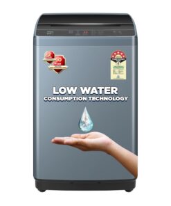 TCL 6.5 kg, 5 Star, Fuzzy Logic, Honeycomb Crystal Drum Fully-Automatic Top Load Washing Machine (TWA65-F3G, Dark Gray)