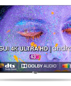 SANSUI 109 cm (43 inches) 4K Ultra HD Certified Android LED TV JSW43GSUHD (Mystique Black)