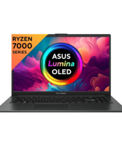 ASUS Vivobook Go 15 OLED (2023) Ryzen 5 Quad Core 7520U - (8 GB/512 GB SSD/Windows 11 Home) E1504FA-LK522WS Thin and Light Laptop (15.6 Inch, Mixed Black, 1.63 Kg, With MS Office)