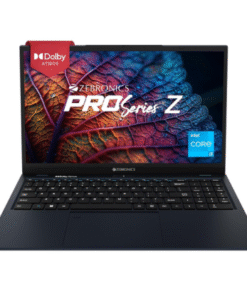 ZEBRONICS PRO Series Z NBC 3S, Intel Core 12th Gen 13 Processor 8GB RAM & 512GB SSD Laptop, 15.6 Inch (39.6CM), IPS 180° Display, Dolby Atmos, 38.5Wh Large Battery, Windows 11, Midnight Blue, 1.76 Kg
