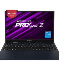 ZEBRONICS PRO Series Z NBC 4S, Intel Core 12th Gen i5 Processor 16GB RAM & 512GB SSD Laptop, 15.6 Inch (39.6CM), IPS 180° Display, Dolby Atmos, 38.5Wh Large Battery, Windows 11, Midnight Blue, 1.76 Kg