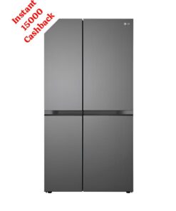 LG 650 L 3-Star Convertible Side-by-Side Refrigerator with Multi-Air Flow & Smart Diagnosis, Dazzle Steel, GL-B257JDS3