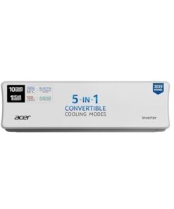 Acer 1 Ton 3 Star Smart Split AC (Copper, 5 in 1 Convertible, Anti-Bacterial PM 1.0 Filter, Cools at 55 degree Celsius Temp, 10 Mtrs Long Air Throw, 2025 Model), AR10AS3IS1HLE25